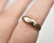 Estate 10k 3 Diamond Gold Ring