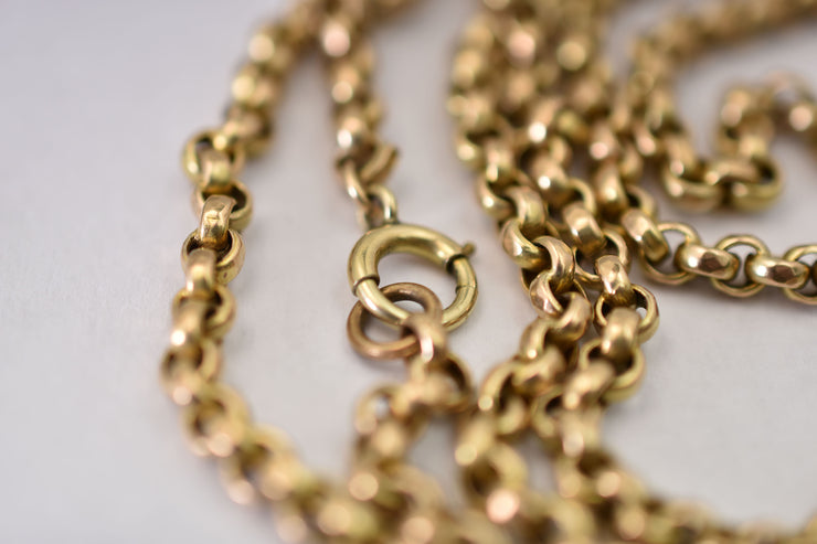Antique 9k/9ct Yellow Gold Long Chain