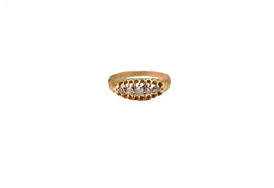 Antique 18k Edwardian 5 Stone Diamond Ring
