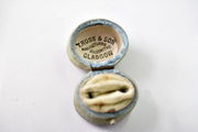 Antique Victorian Blue/Grey Velour Ring Box