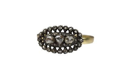 Antique 14k and Silver Diamond Conversion Ring