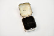 Vintage Square Art Deco Birks Sterling Silver Single Ring Box