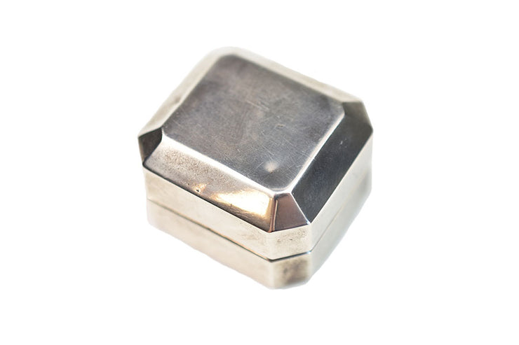 Vintage Square Art Deco Birks Sterling Silver Single Ring Box