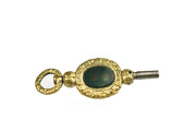 Antique Gold Filled Bloodstone Pocket Watch Key