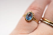 Vintage 10k Blue Topaz Ring
