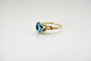 Estate 10k Blue Zircon Ring