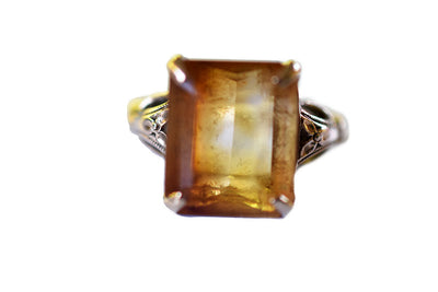 Vintage 10k Citrine Cocktail Ring