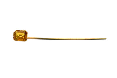 Vintage 10k Citrine Stick Pin