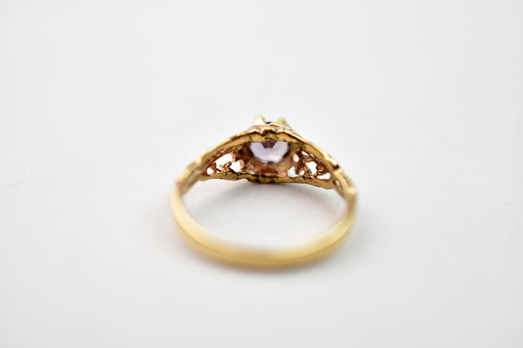Vintage 10k Color Change Sapphire Ring