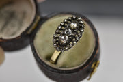 Antique 14k and Silver Diamond Conversion Ring