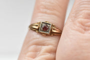 Vintage BDA 10k Pink Paste Baby Ring