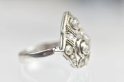 Vintage Art Deco White Gold Engagement Ring with .80ct Old Cut Diamonds
