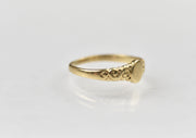 Vintage 10k Baby Signet Ring with a W Initial