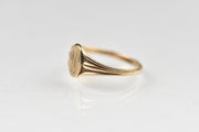 Vintage 10k Baby Signet Ring with Initial "W"