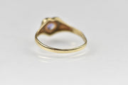 Vintage 10k Heart Child's Ring or Pinky Ring with Purple Topaz Stone