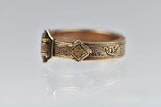 Antique 1874 Hidden Compartment Mourning Hair Ring
