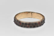 RESERVED - Vintage Rose Cut Bohemian Garnet Eternity Ring