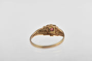 Vintage BDA 10k Pink Paste Baby Ring