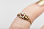 Vintage BDA 10k Pink Paste Baby Ring