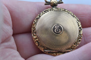 Antique 9k/9ct Gold Mourning Locket with Photo and Hidden Hair Work