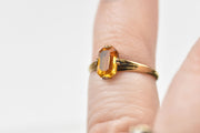 Vintage 10k Clarks & Coombs Paste Stone Baby Ring