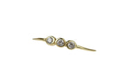 Dainty 10k Three Stone Stacking Ring