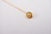 Antique Victorian 14k Gold and Diamond Knot Stick Pin