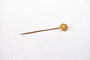 Antique Victorian 14k Gold and Diamond Knot Stick Pin