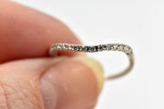 Estate 14k White Gold Flexible Diamond Ring