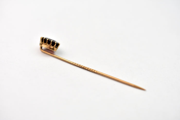 Antique Victorian 10k Garnet Stick Pin