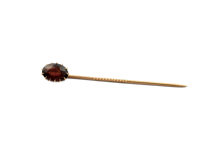 Antique Victorian 10k Garnet Stick Pin