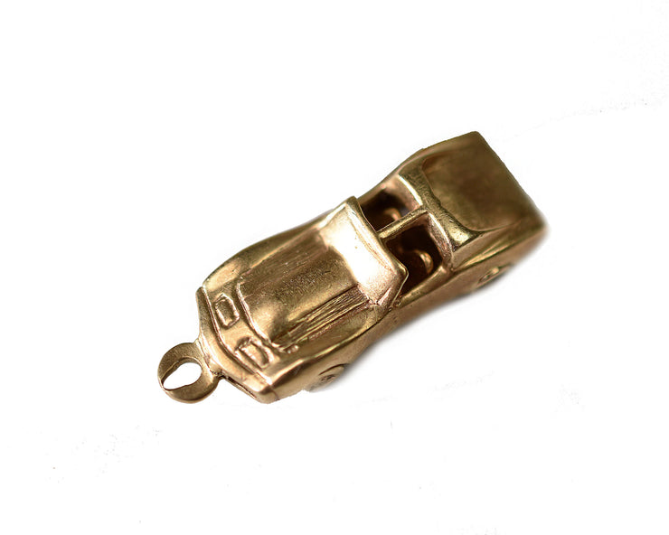 Estate 10k Corvette Car Charm Pendant