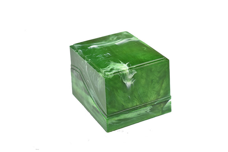 RESERVED - Vintage Faux Green Marble Ring Box