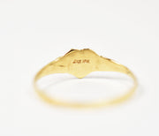 Vintage 10k Dainty Heart Shaped Signet Ring