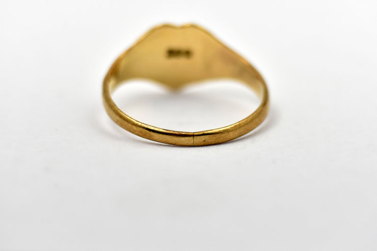 Vintage 9k Heart Signet Ring