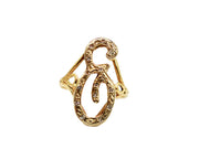 Vintage 10k Initial E Diamond Ring