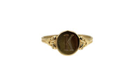 Vintage 10k Initial K Signet Baby or Pinky Ring