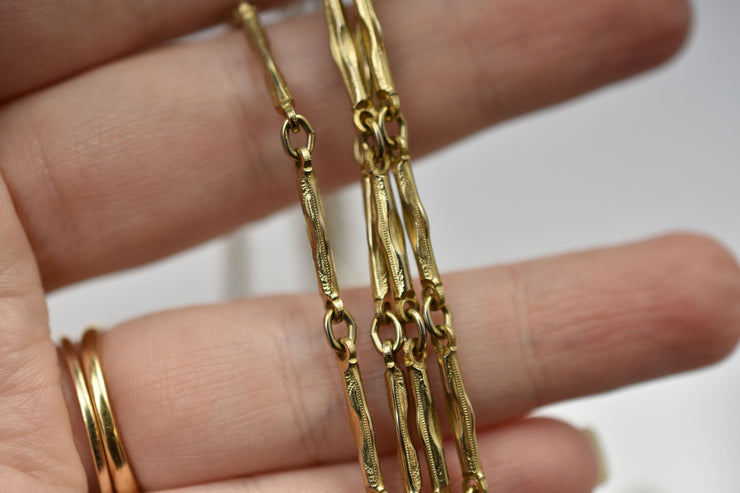 Vintage Gold Filled Long Pocket Watch Chain
