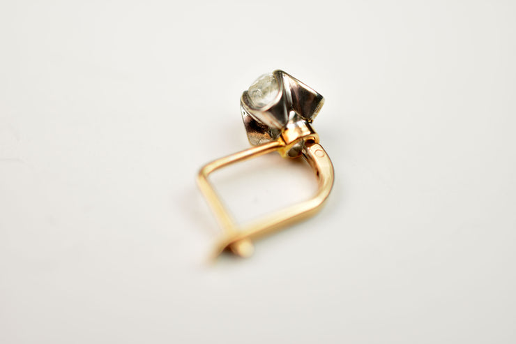 Antique Victorian / Edwardian Single Old Mine Cut Diamond Earring