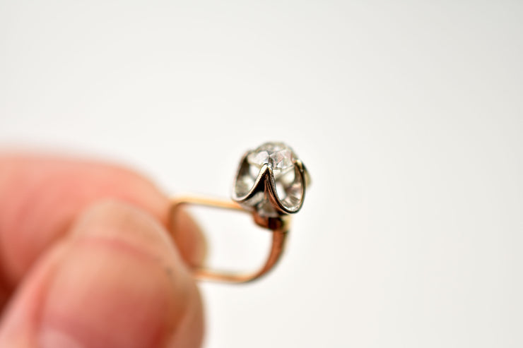 Antique Victorian / Edwardian Single Old Mine Cut Diamond Earring