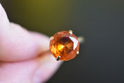 Vintage 10k Gold & Orange Sapphire Solitaire Ring