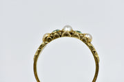 Antique Victorian High Karat Pearl and Peridot Ring