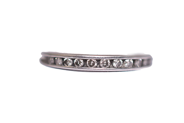 Platinum and Diamond Stacking Band / Wedding Band