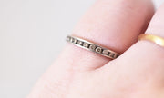 Platinum and Diamond Stacking Band / Wedding Band