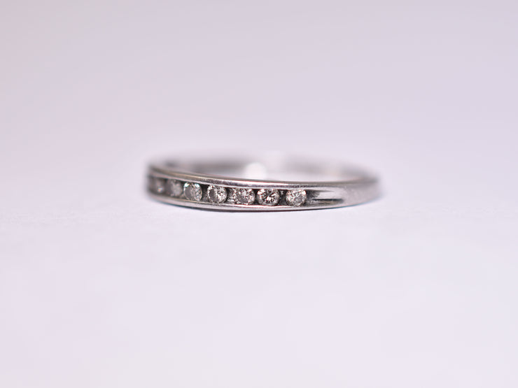 Platinum and Diamond Stacking Band / Wedding Band