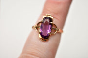 Vintage 10k Unique Purple Paste Ring