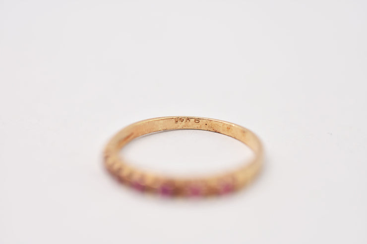 Vintage 14k Ruby Stacking Band / Ring