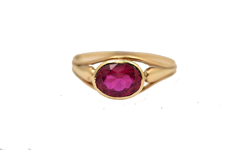 RESERVED - Payment 2/2 - Vintage 10k Synthetic Magenta Ruby Ring