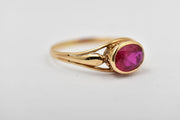 RESERVED - Payment 1/2 - Vintage 10k Synthetic Magenta Ruby Ring