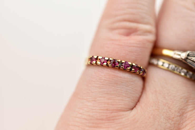 Vintage 14k Ruby Stacking Band / Ring